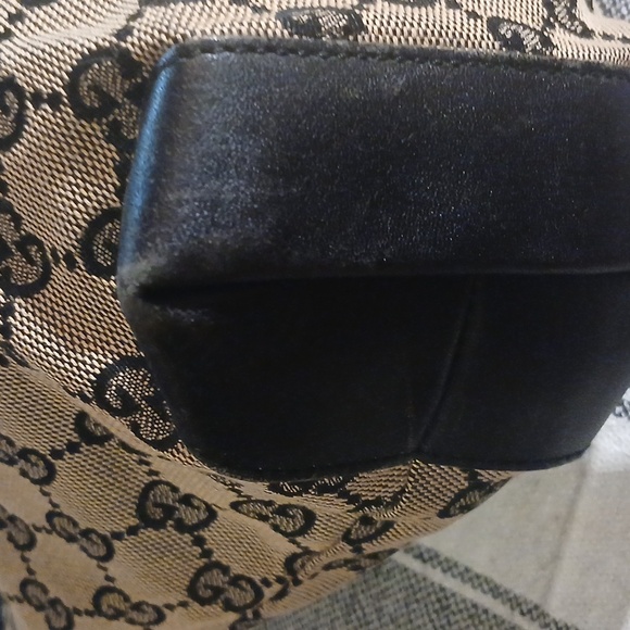 Authentic Gucci Canvas Leather Black And Brown Bag - Picture 9 of 16